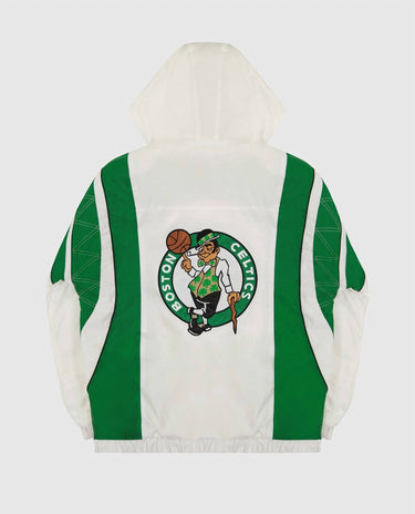 Starter - Men's Boston Celtics Pullover Half-zip Hooded Impact Jacket