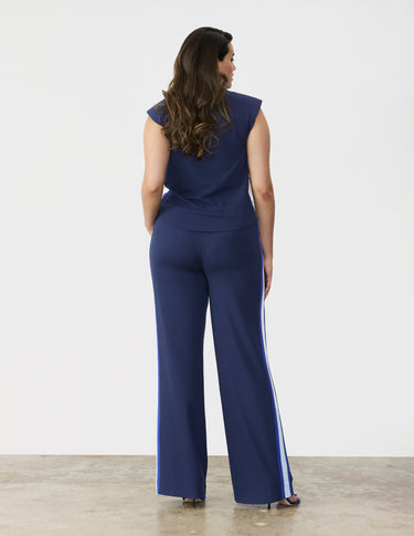 Midnight Side Striped Wide Leg Pants