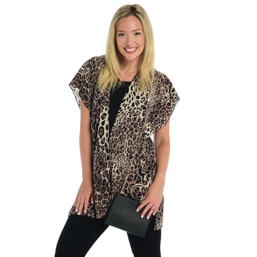 Kendall & James Printed Cover-up Kimono & Fashion Bag 2-Piece Set