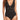 Sea Level Spliced Plunge One-Piece in Black, Size 8 Us