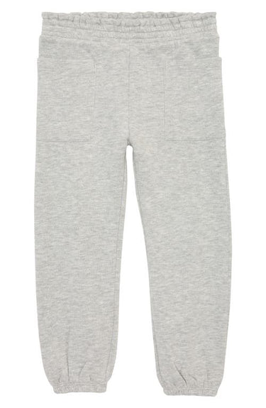 Tucker + Tate Kids' Ruffle Waist Cotton Blend Joggers in Grey Light Heather  Size 2