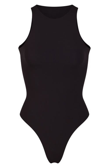 SKIMS Fits Everybody High Neck Bodysuit in Onyx, Size Small