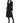 T Tahari - Juliette Double Face Faux Leather Trim Belted  Wool Coat Black