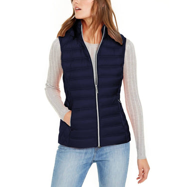 Michael Kors - Down Fill Full Zip Removable Hood Puffer Vest