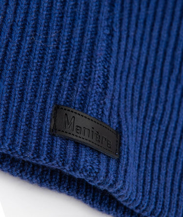 Maniere - Knit Wool Hat With Pom