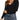 Good American Black Long Sleeve Snap Henley Bodysuit
