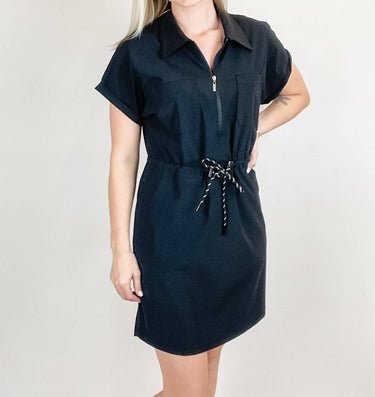 Tribal - 4-way Stretch Polo Dress With Drawcord