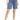 Topshop Editor Long Denim Shorts in Mid Blue, Size 6 Us