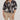 Entro - 3/4 Sleeve Floral Zip Up Peplum Blouse