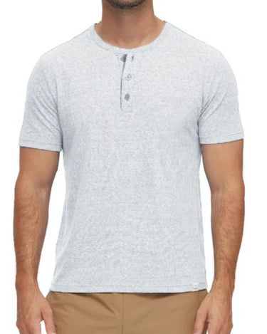 Flags & Anthem - Biscoe Ss Snowy Stripe Henley Shirt