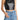 Good American Faux Leather Crop Top in Blackeel001, Size 2