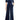 Eliza J Women's Blue Wide Leg Faux Wrap Jumpsuit