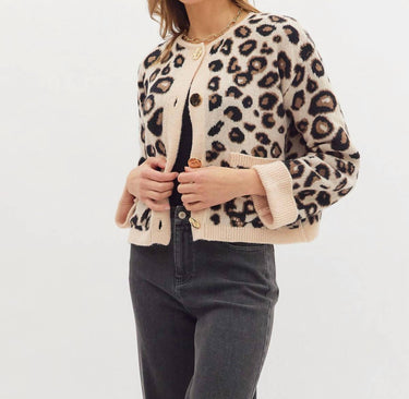 Entro - Animal Print Cardigan