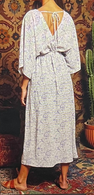 Bucketlist - Ivory/Blue Kimono Dress