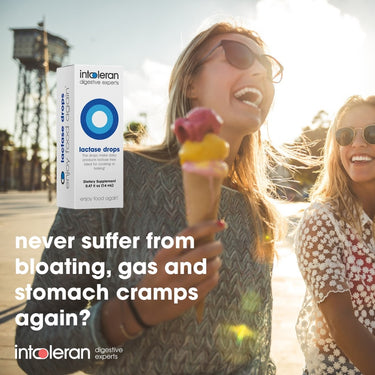 Intoleran® Lactase Drops, Making Dairy Products Lactose Free, Ideal for Cooking or Baking - 0.47 FL Oz