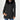 Maralyn & Me Juniors' Faux-Fur-Trim Hooded Coat Black Size Small