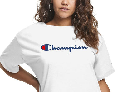Champion Women's Logo T-Shirt White Size 4X