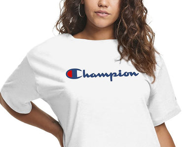 Champion Women's Logo T-Shirt White Size 1X