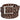 Perry Ellis Men's Leather Buckle Braided Belt Brown Size Small