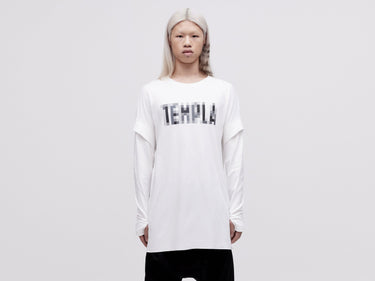Layered Long Sleeve Tee - White