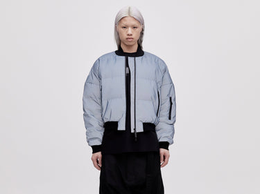 Reflective Bomber Down Jacket Unisex - Reflective Blue