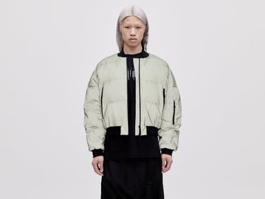 Reflective Bomber Down Jacket Unisex - Reflective Jade