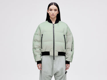 Reflective Bomber Down Jacket - Reflective Jade