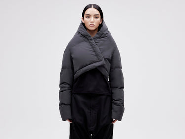 Wrap Down Jacket - Reflective Black
