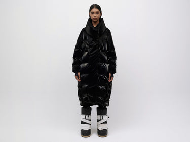 Gloss Down Coat - Black