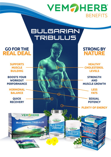 VemoHerb Bulgarian Tribulus, Dietary Supplement - 90 Capsules